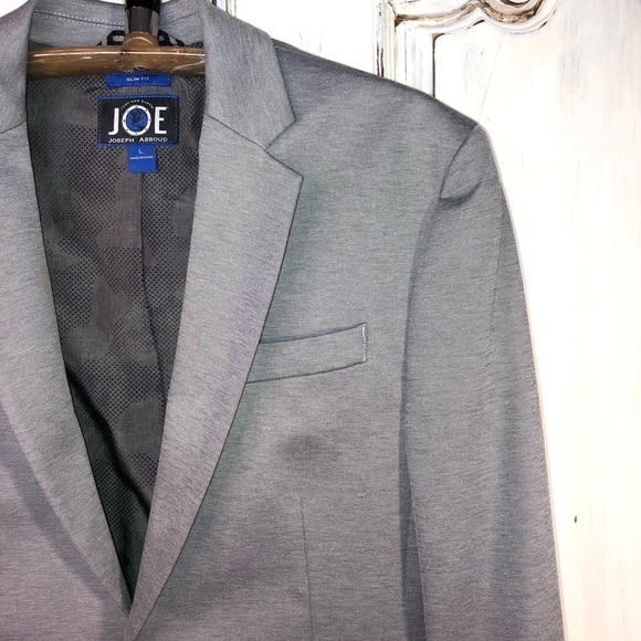 Men’s Joseph Abboud Slim Fit Light Gray Fully Lined Sport Coat Size L - Picture 6 of 10